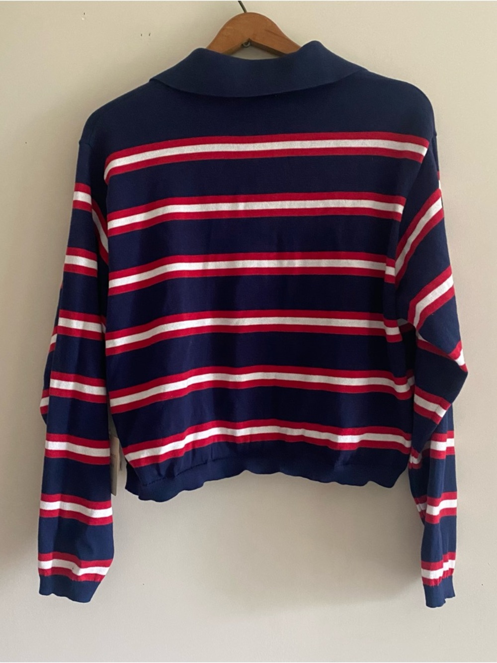 Striped Rugby Polo Sweater - Picture 5 of 9